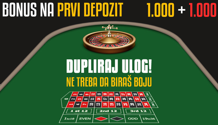 Bonus na prvi depozit - 1.000 + 1.000!